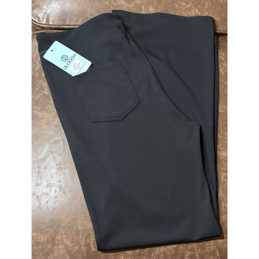 NWT DLOODA Womens Bootcut Dress Pants Business Casual Work XXL Black